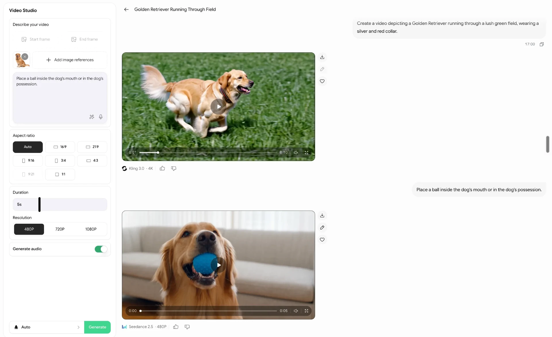 AI Fiesta Video Studio prompt screen